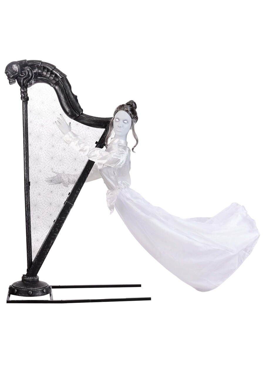 5.5FT Celeste the Restless Ghost Harp Animatronic Decoration - Tekky